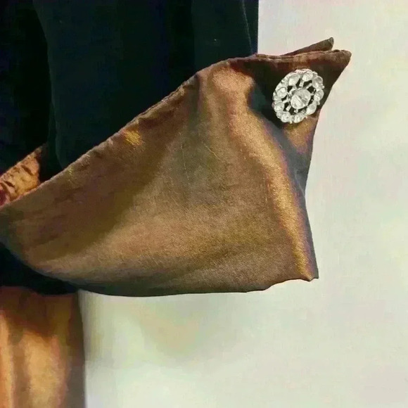 ELIZA J BLACK FIT & FLARE Cuff 3/4 Sleeves V Neck Ruched Waist Sz 14P - Picture 6 of 15